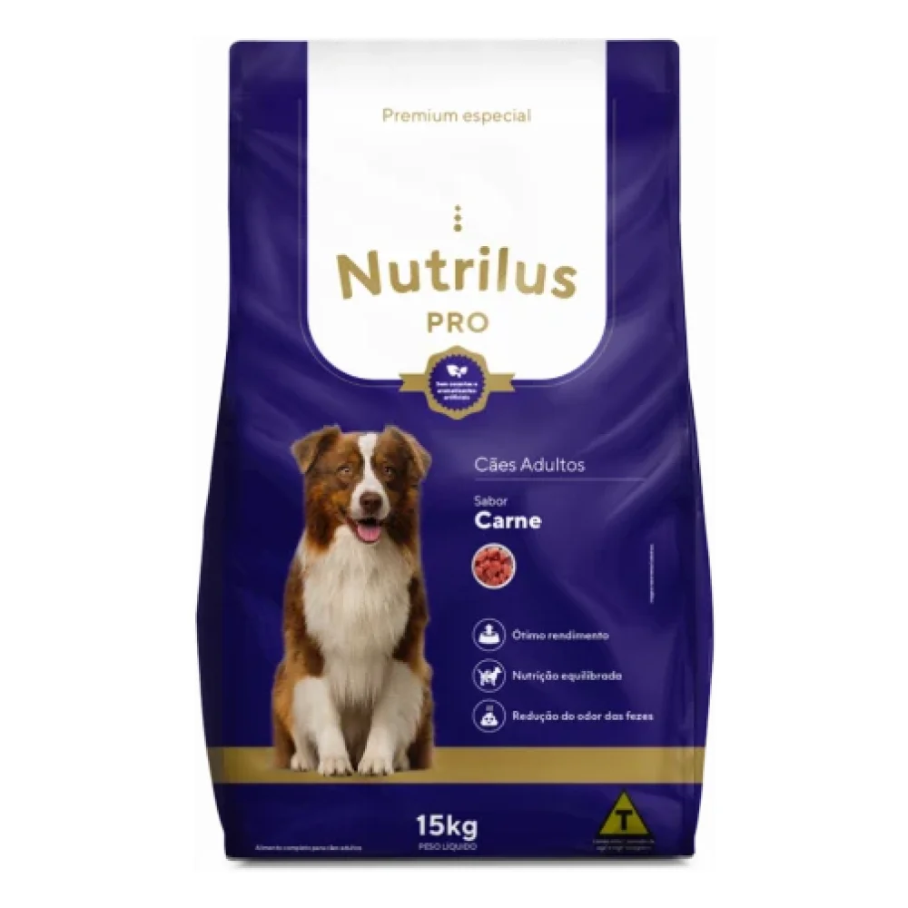 Ração Seca Nutrilus Pro Carne para Cães Adultos