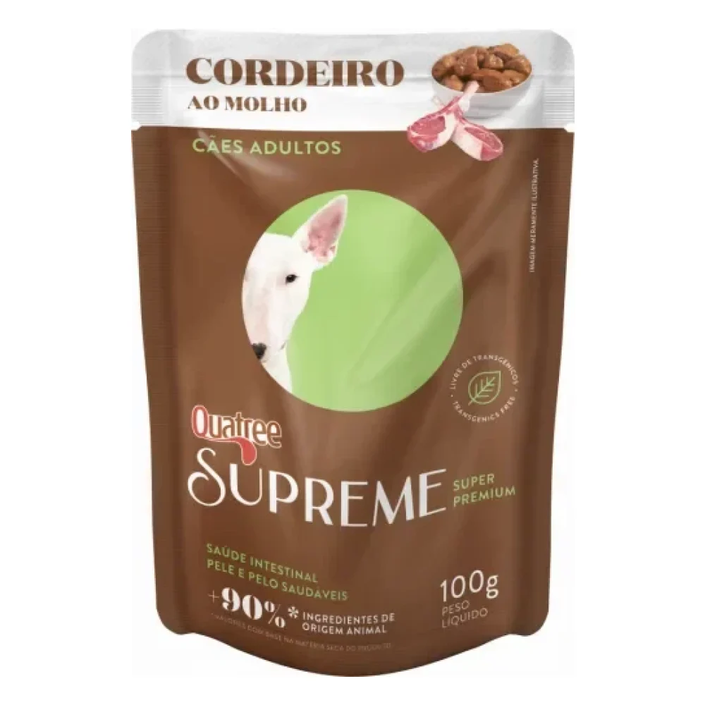 Quatree Supreme Sachê Cães Adultos Cordeiro