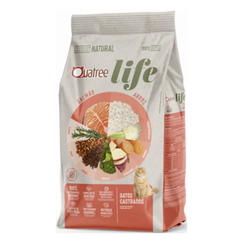 Quatree Life Gatos Castrados Salmão