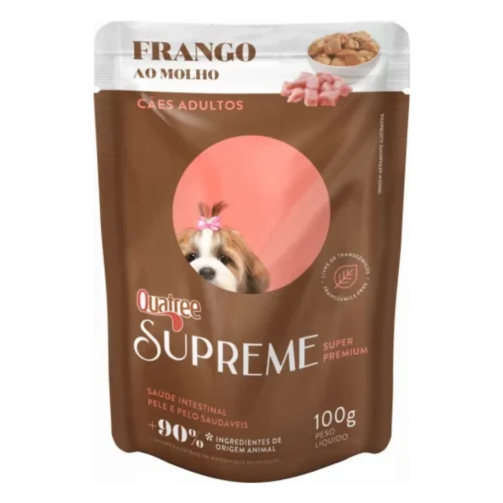 Quatree Supreme Sachê Cães Adultos Frango