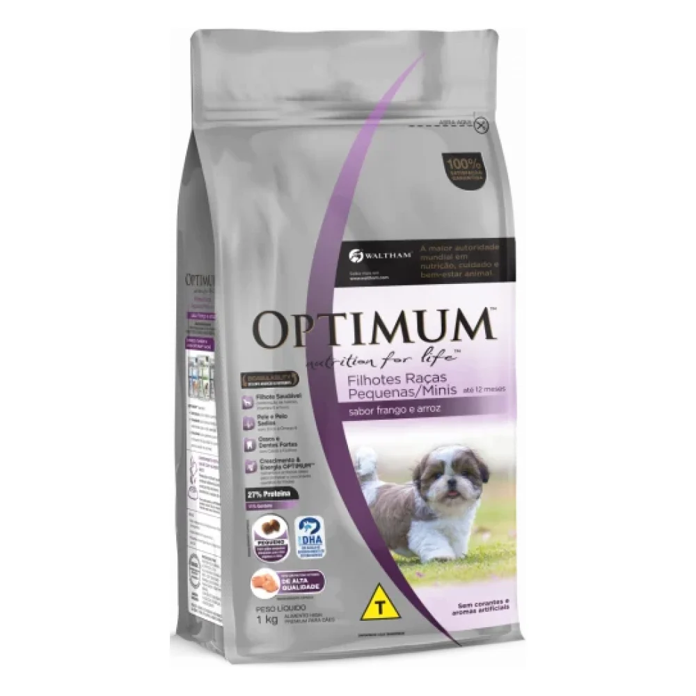 OPTIMUM™ Cães Filhotes de Raças Pequenas e Minis - Frango e Arroz