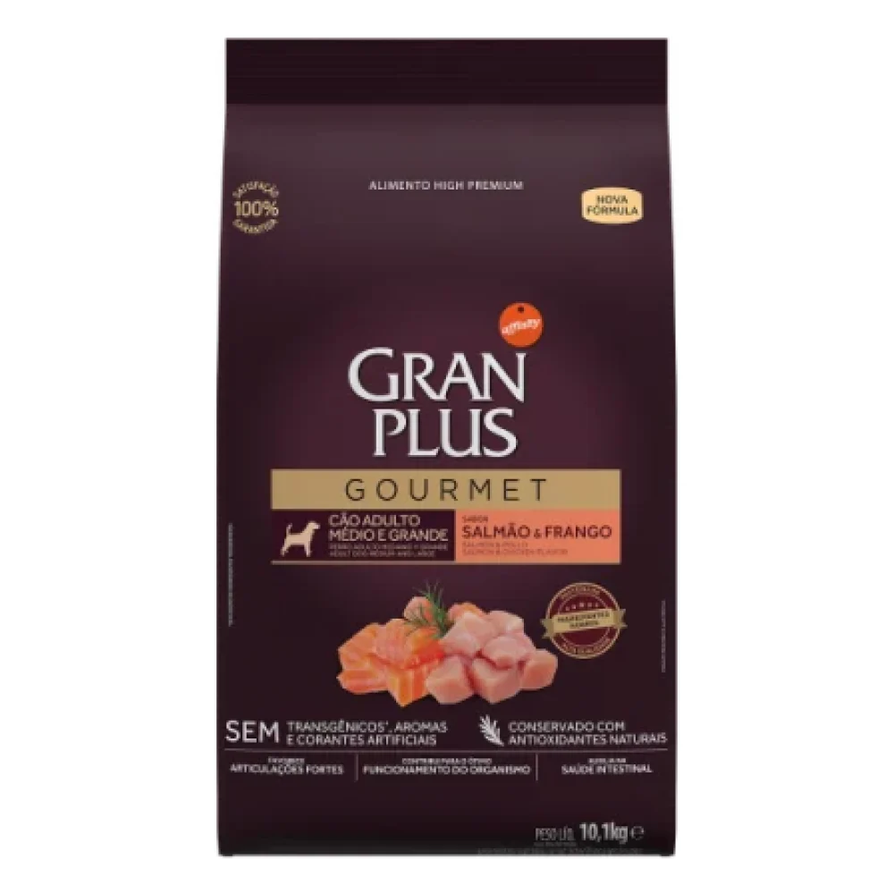 GranPlus Gourmet Adulto Porte Médio Grande Salmão e Frango