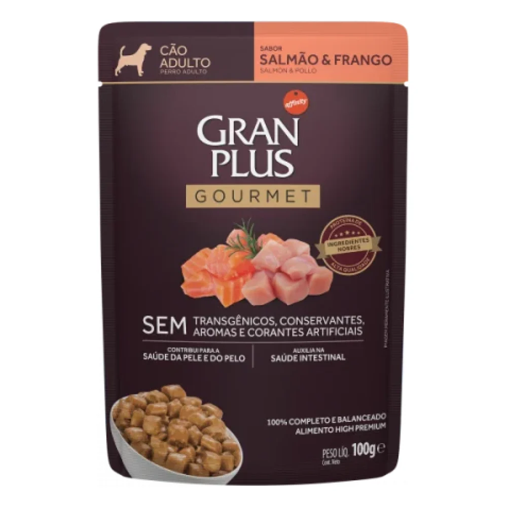 GranPlus Sachê Gourmet Cão Adulto Salmão e Frango
