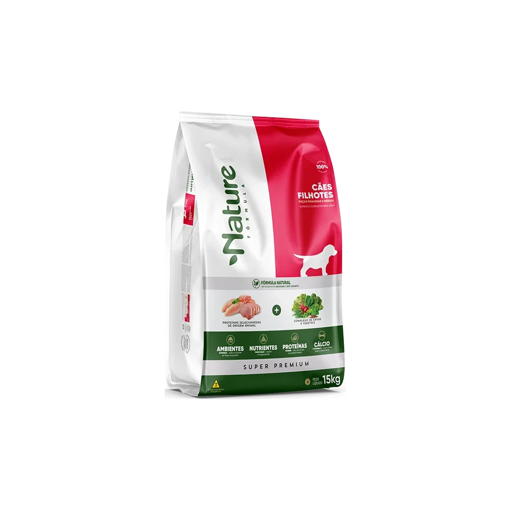 Alinutri Nature Fórmula Super Premium Cães Filhotes Raças Pequenas e Médias