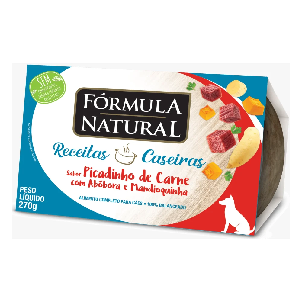 Fórmula Natural Receitas Caseiras Cães Adultos Picadinho De Carne Com Abóbora E Mandioquinha