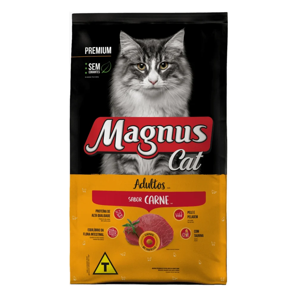 Magnus Cat Premium Gatos Adultos Sem Corantes