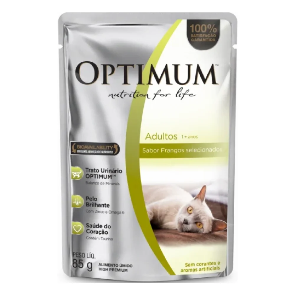 OPTIMUM™ Sachê Gatos Adultos - Sabor Frango