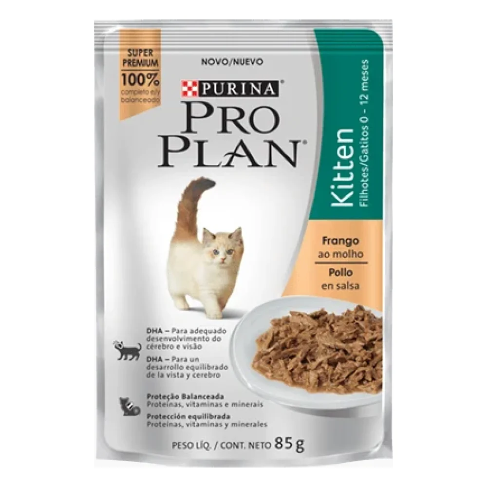 Purina® Pro Plan® Gatos Filhotes Frango ao Molho