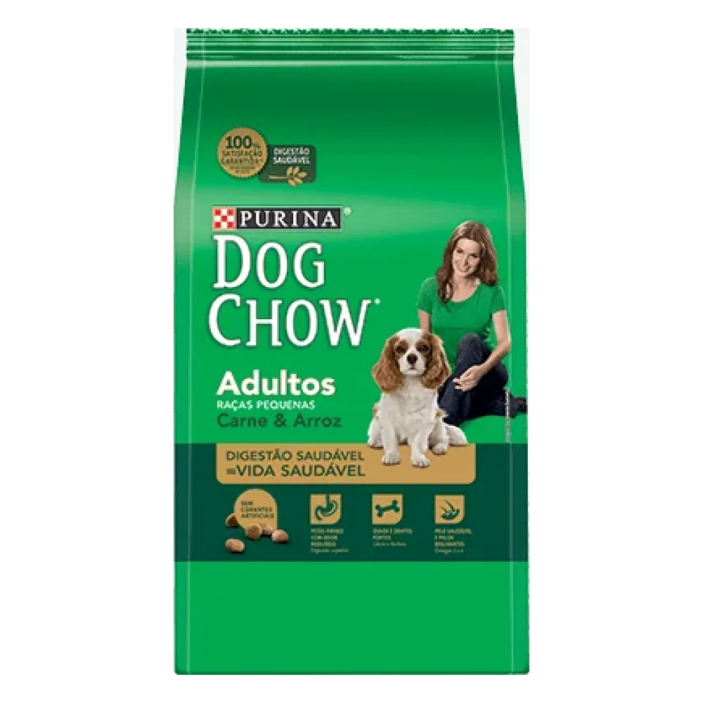 Purina® Dog Chow® Adultos Raças Pequenas Carne e Arroz