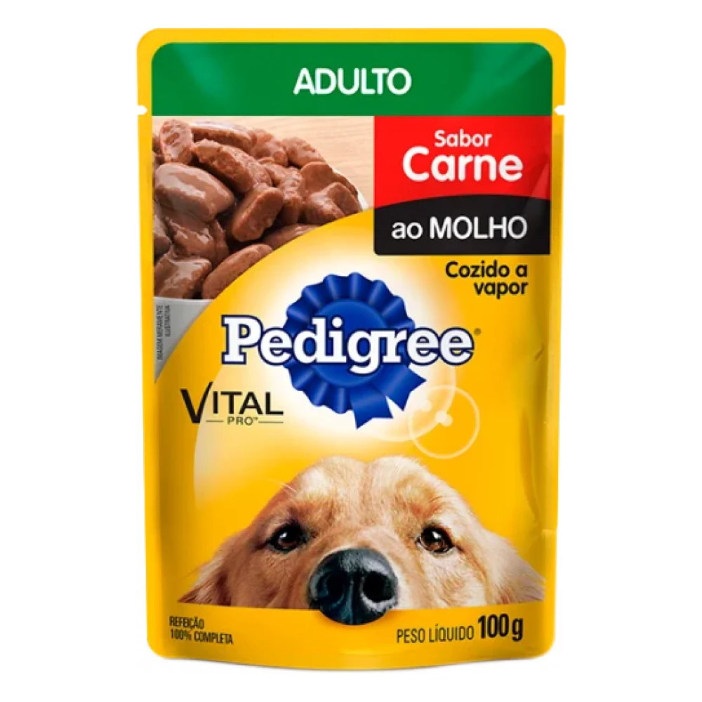 Pedigree® Sachê Adulto - Sabor Carne ao Molho