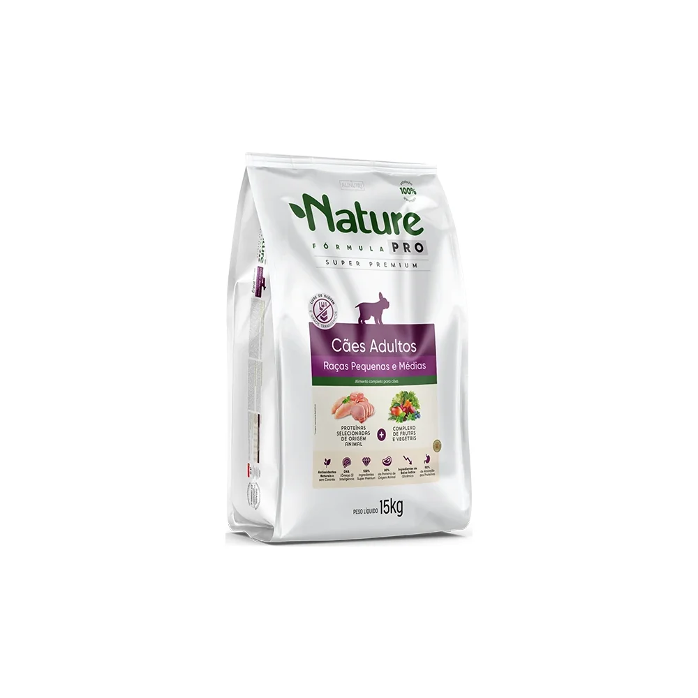 Alinutri Nature Fórmula PRO Cães Adultos Raças Pequenas e Médias