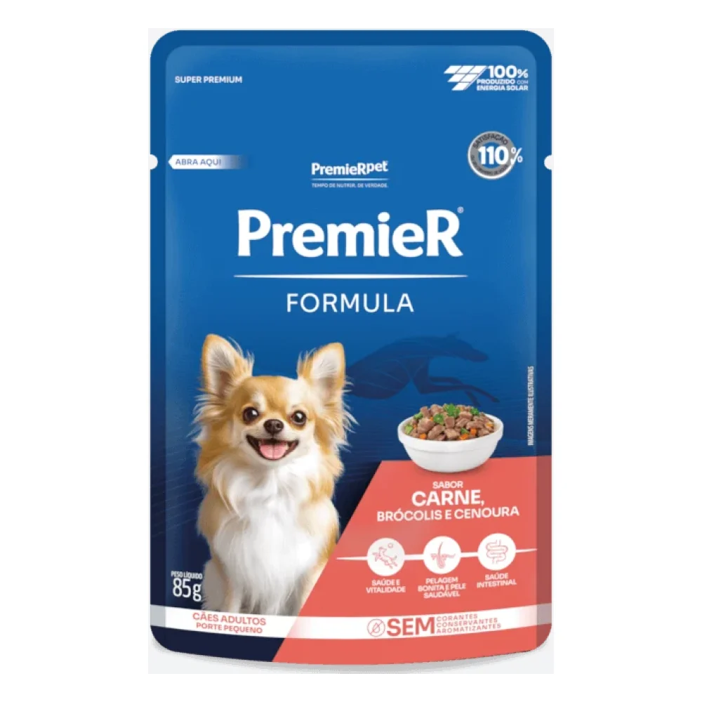 PremieR® Formula Úmidos Cães Adultos de pequeno porte - carne, brócolis e cenoura