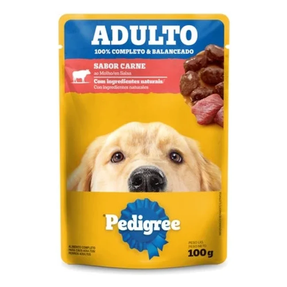 Pedigree® Sachê Adulto Raças Pequenas - Sabor Carne ao Molho