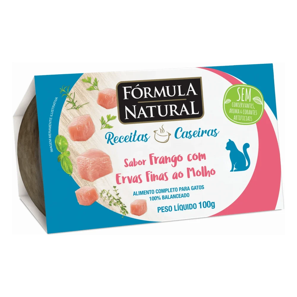 Fórmula Natural Receitas Caseiras Gatos Adultos Frango Com Ervas Finas Ao Molho