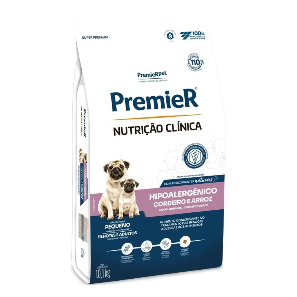PremieR® Nutrição Clínica Cães Adultos Porte Pequeno Cordeiro & Arroz Hipoalergênico