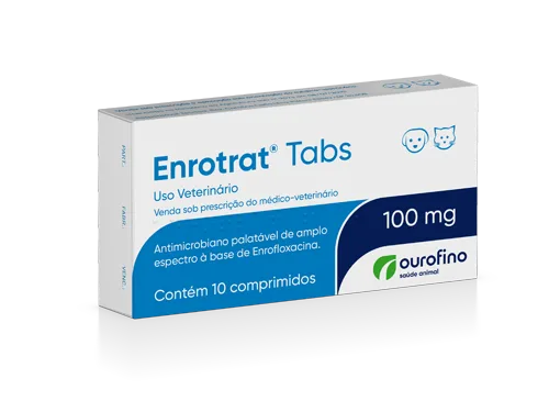 Enrotrat Tabs — Caixa com comprimidos de 100 mg
