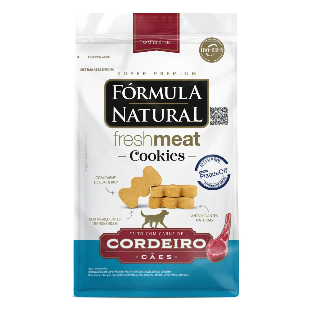 Fórmula Natural Fresh Meat Cookies Cães Adultos Cordeiro