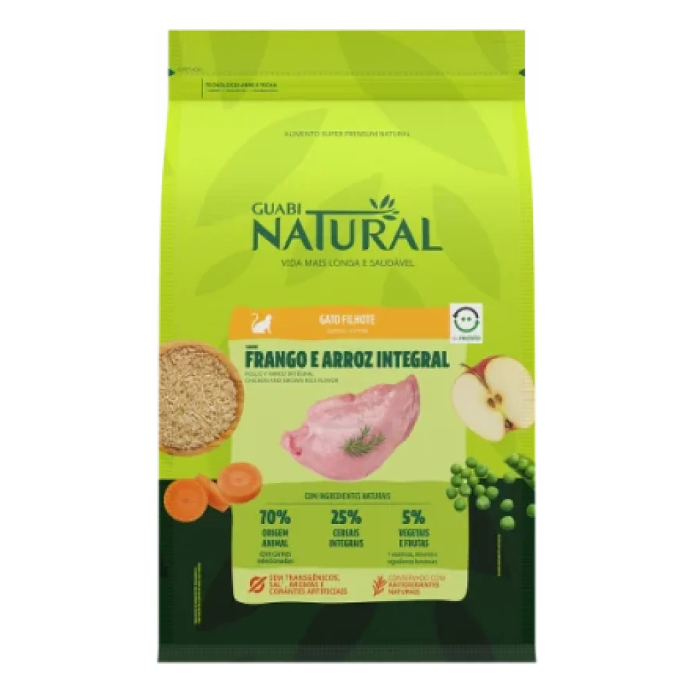 Guabi Natural Gato Filhote Frango e Arroz Integral