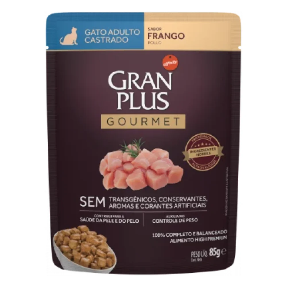 GranPlus Sachê Gourmet Gato Castrado Frango