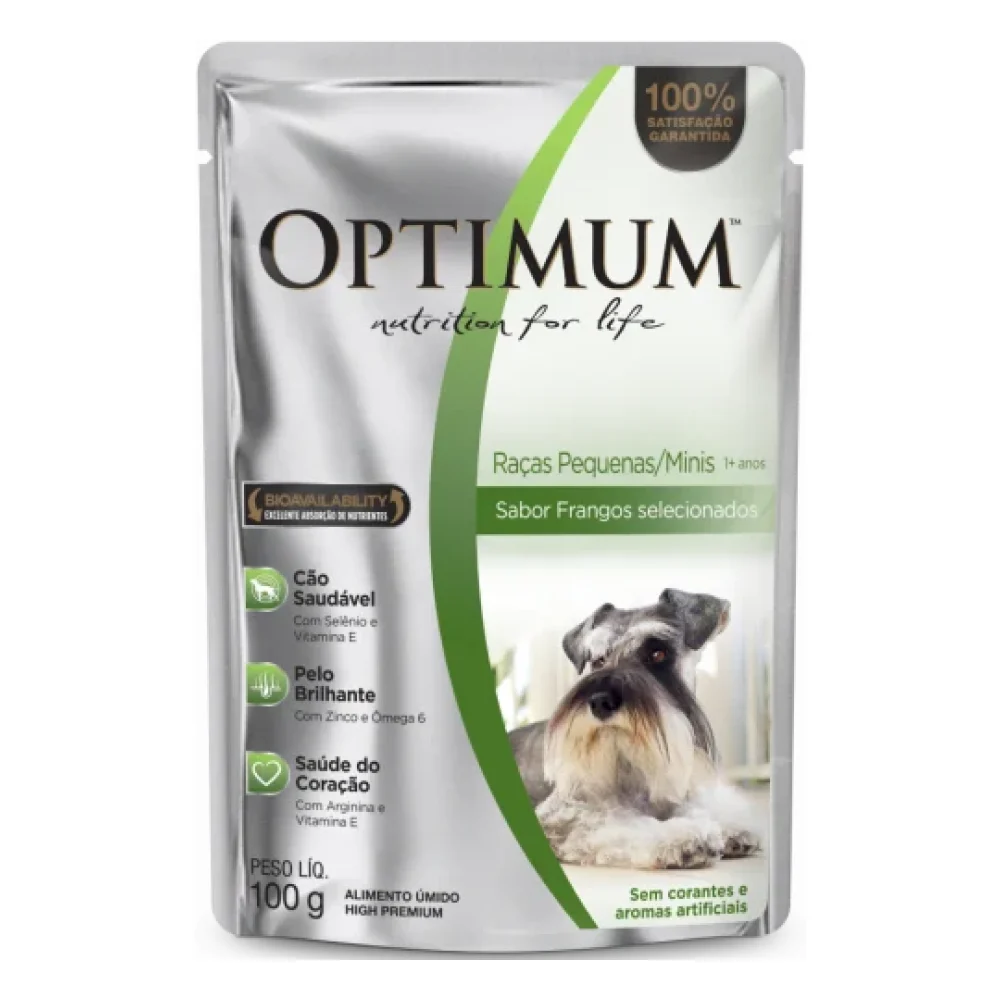 OPTIMUM™ Sachê Cães Adultos Raças Pequenas e Minis - Sabor Frango