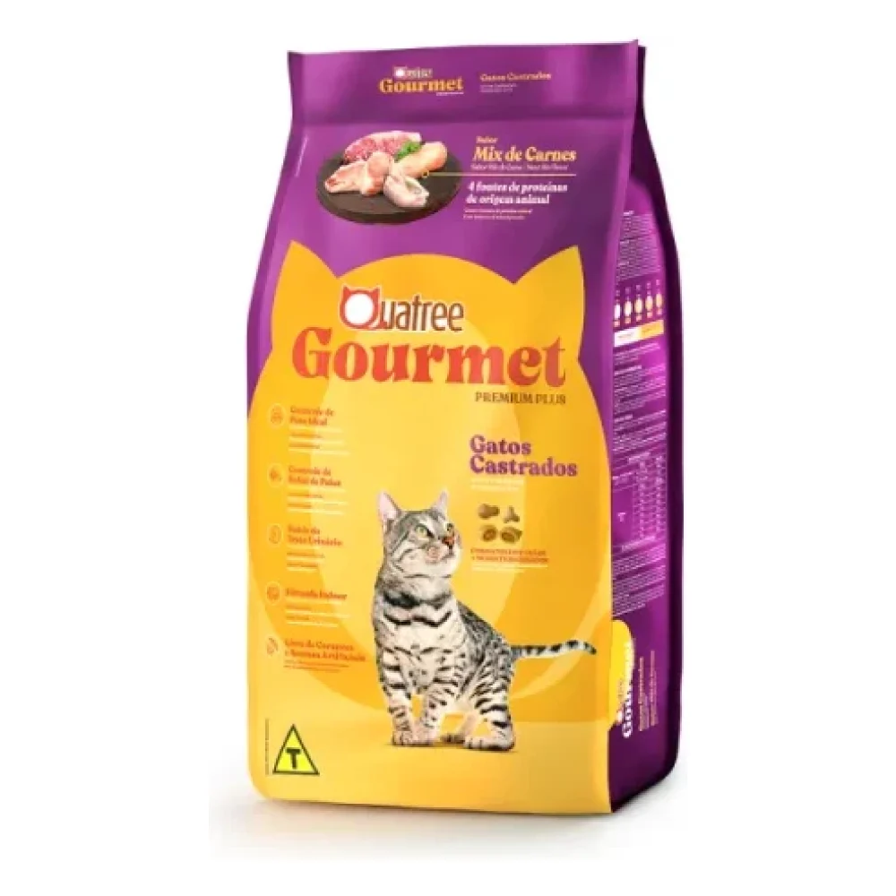 Quatree Gourmet Gatos Castrados - Mix de Carnes