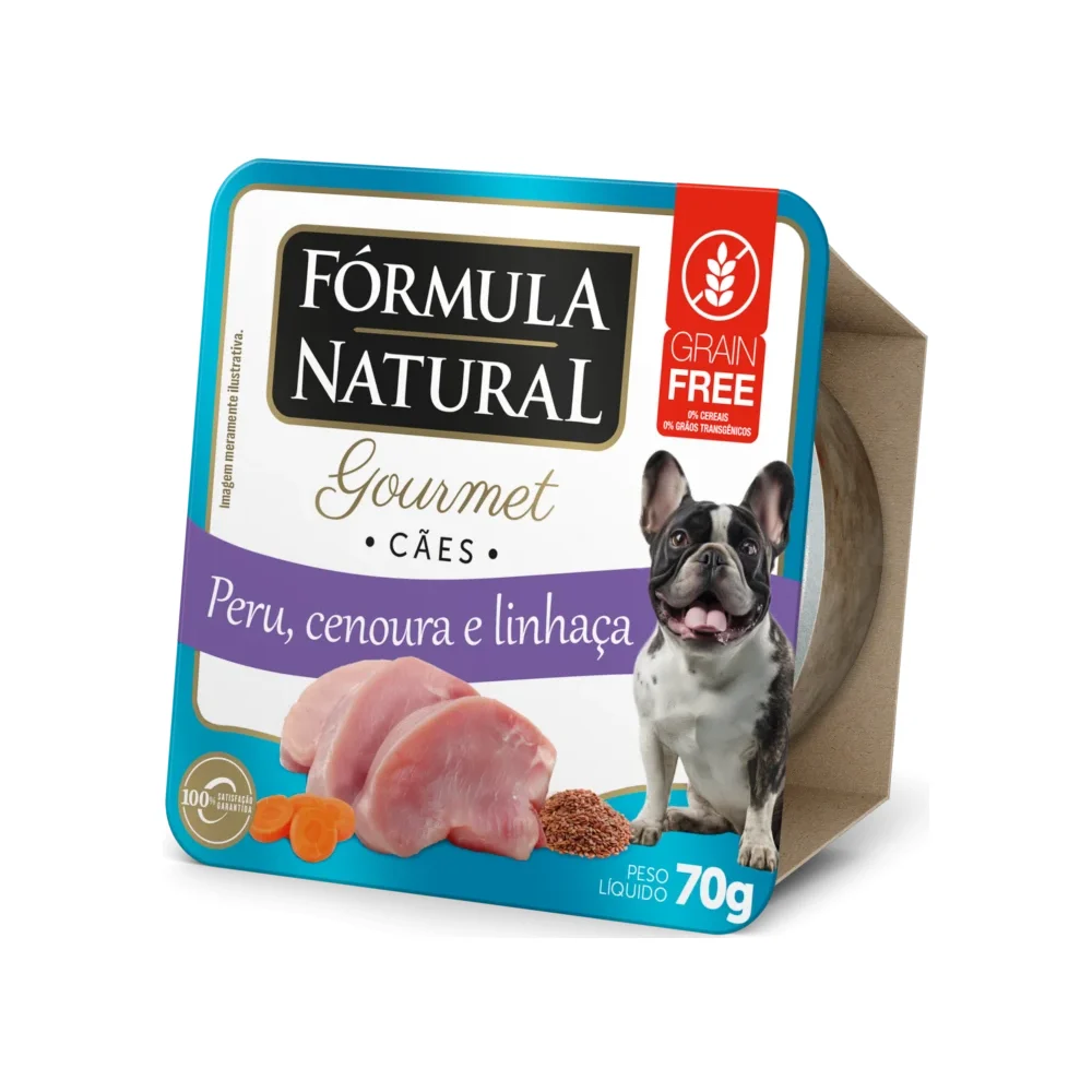 Fórmula Natural Gourmet Cães Sabor Peru, Cenoura e Linhaça