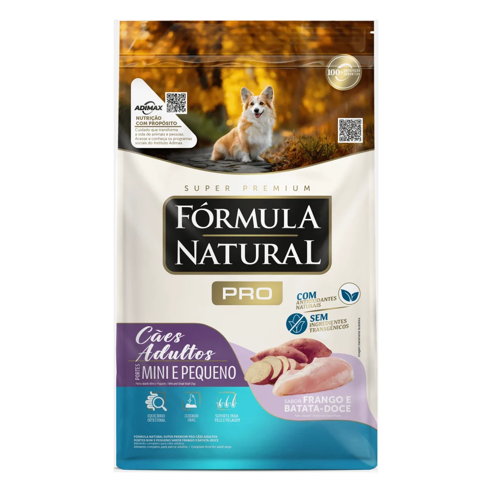 Fórmula Natural Pro Cães Adultos Portes Mini e Pequeno Sabor Frango e Batata-Doce
