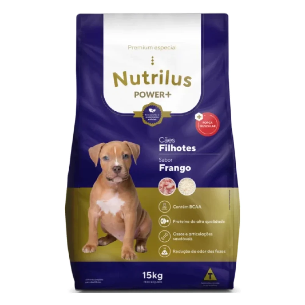 Ração Seca Nutrilus Power+ Frango para Cães Filhotes
