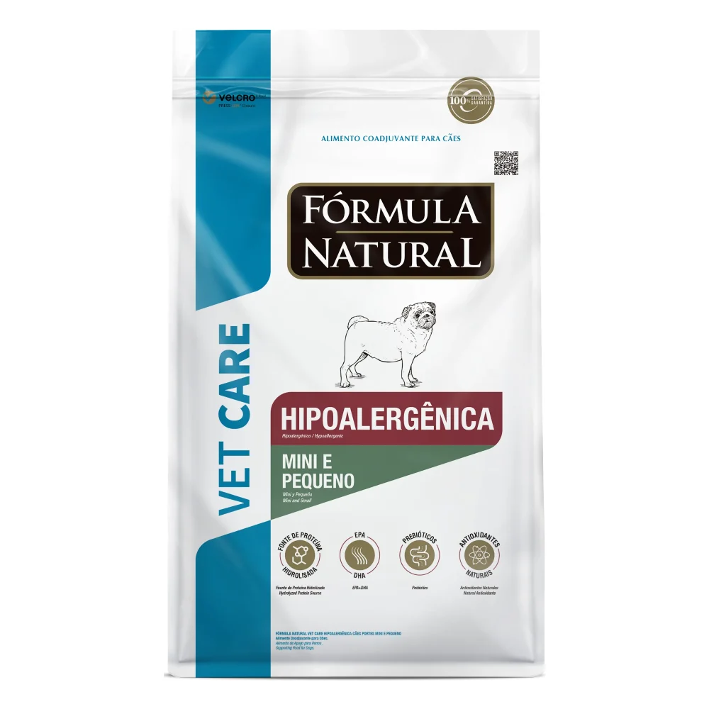 Fórmula Natural Vet Care Hipoalergênica Cães Portes Mini E Pequeno