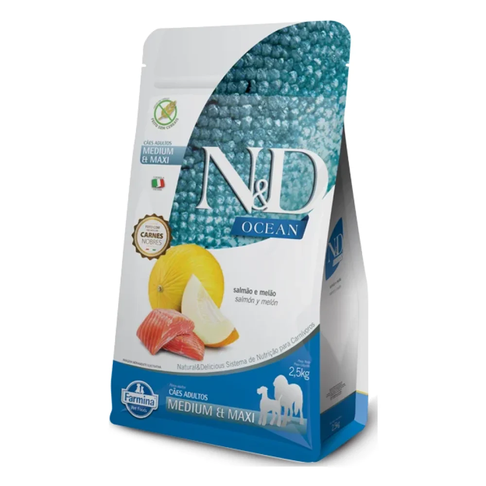N&D Ocean Canine Salmão Adult Medium & Maxi