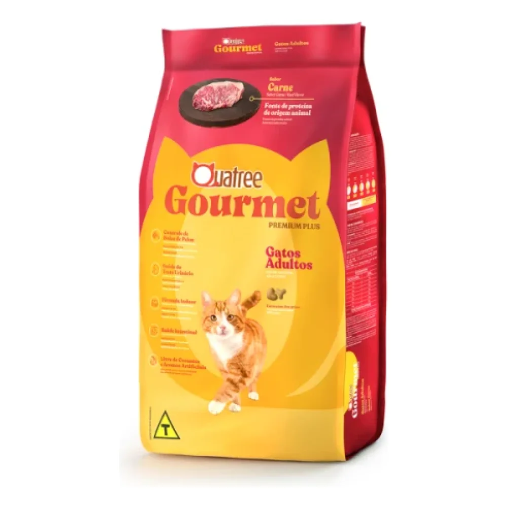 Quatree Gourmet Gatos Adultos Carne
