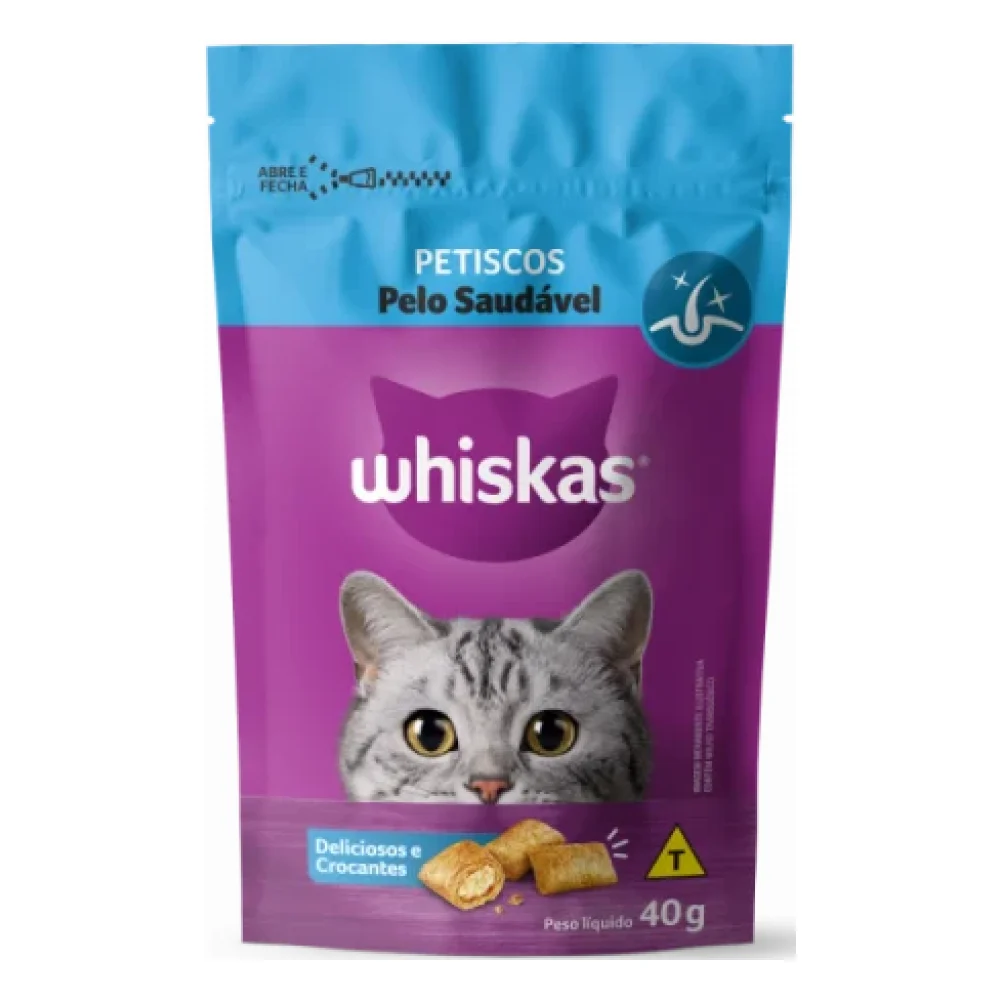 Petisco para Gato Whiskas® Pelo Saudável