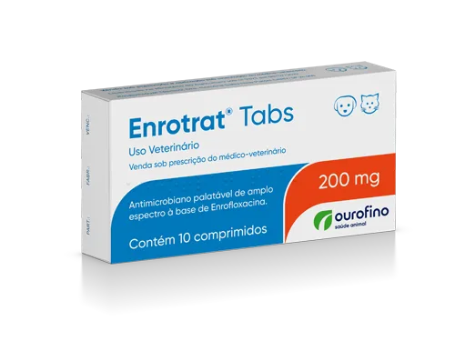 Enrotrat Tabs — Caixa com comprimidos de 200 mg