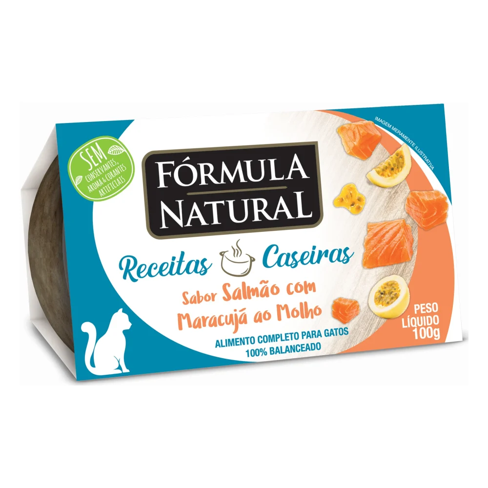 Fórmula Natural Receitas Caseiras Gatos Adultos Salmão Com Maracujá Ao Molho