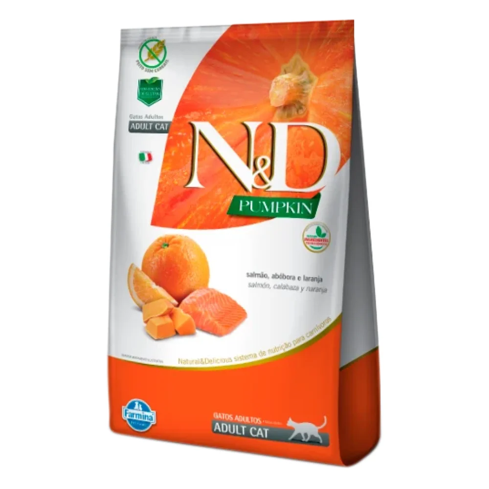N&D Pumpkin Feline Formula - Salmão e Laranja
