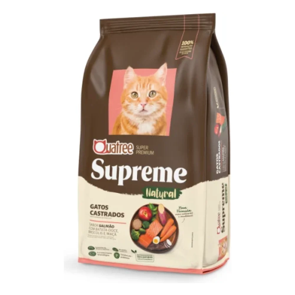Quatree Supreme Gatos Castrados Salmão