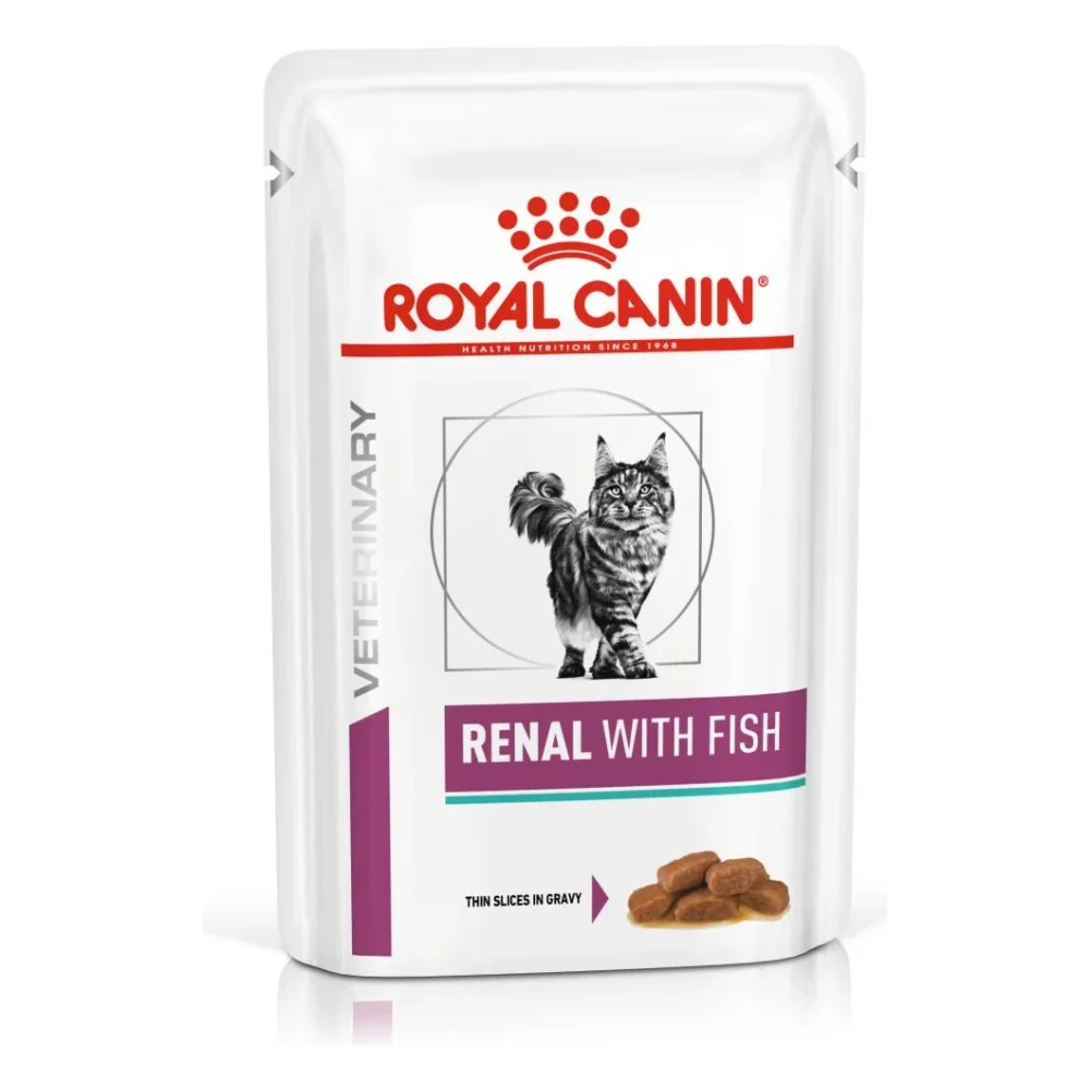 Royal Canin Renal Feline com peixe pedaços ao molho