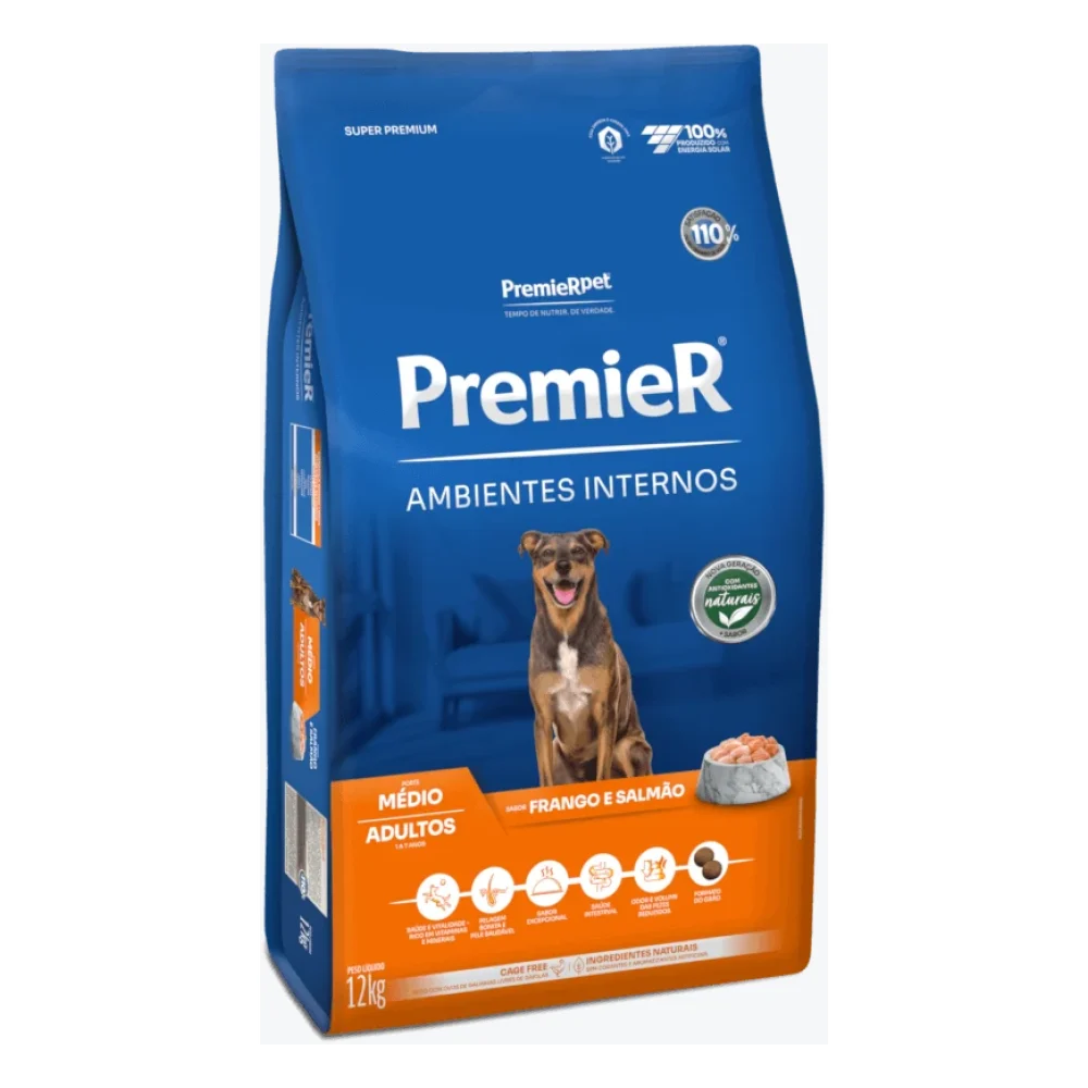 PremieR Ambientes Internos Adultos – Frango e Salmão
