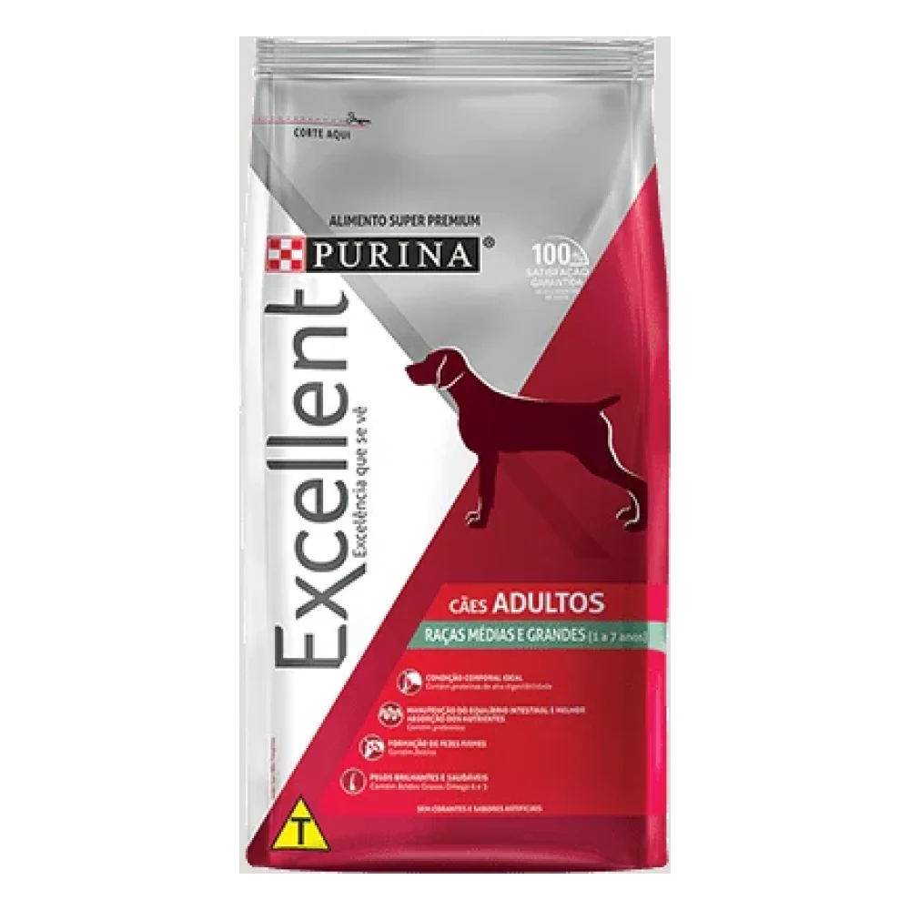 Purina® Excellent Cães Adultos Raças Médias e Grandes