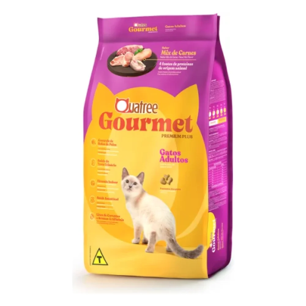 Quatree Gourmet Gatos Adultos - Mix de Carnes