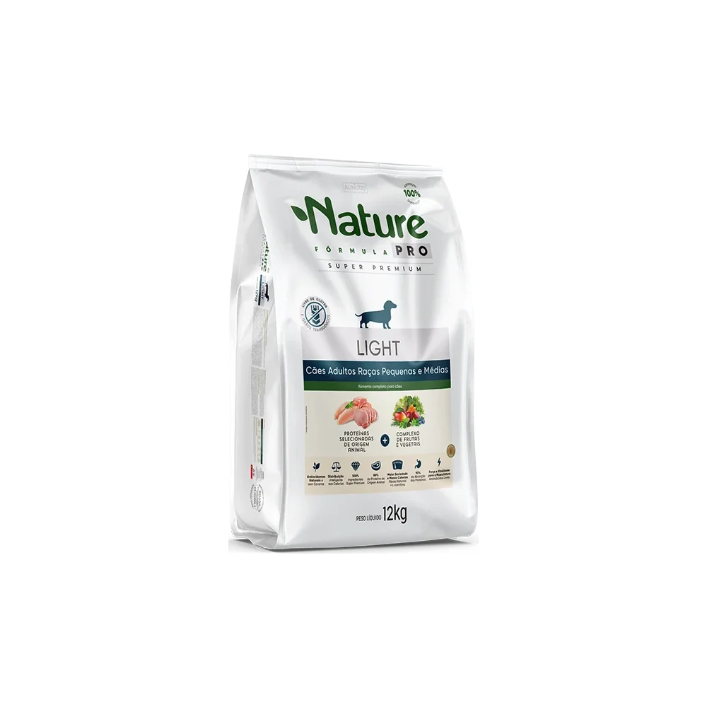 Alinutri Nature Fórmula PRO LIGHT Cães Adultos Raças Pequenas e Médias