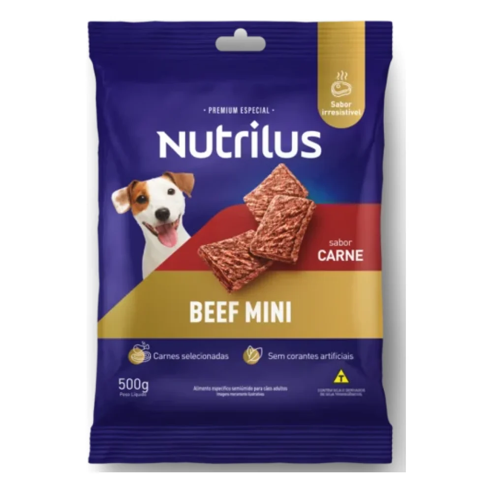 Bifinho Nutrilus Mini para Cães Adultos Sabor Carne